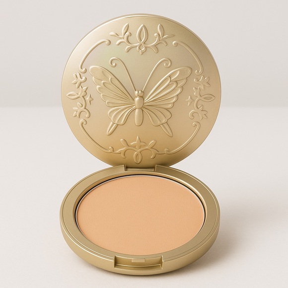 Amuse Other - Butterfly Embossed Gold Compact Press Powder